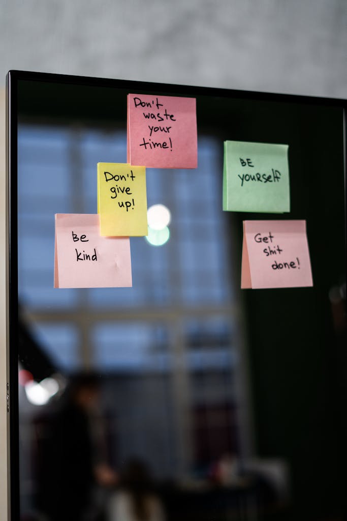 Affirmations on a mirror