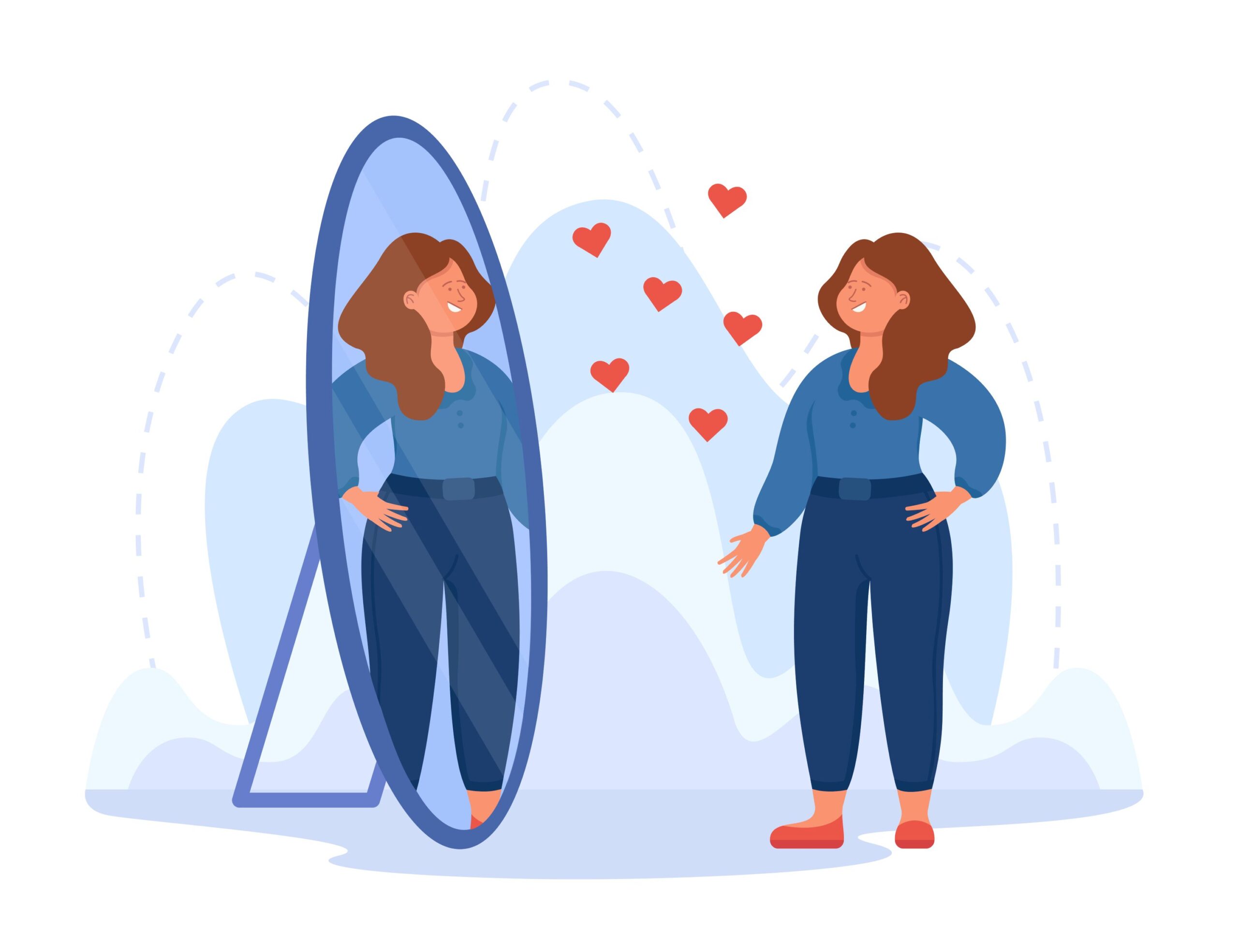 Woman practicing self compassion exercises for inner peace and emotional resilience